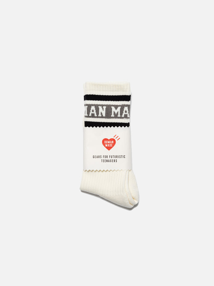 White HUMAN MADE Heart Pattern Socks