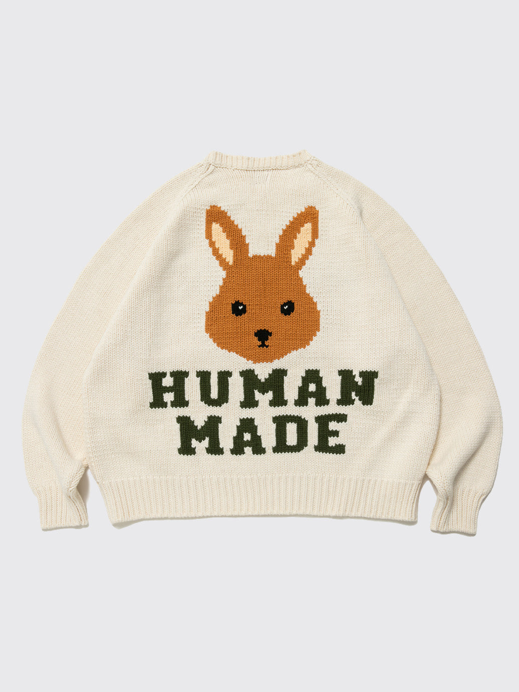 Human Made Bear Raglan Knit Sweater SS23 White – Oallery