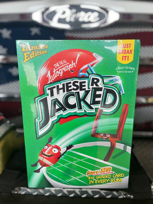 'THESE R JACKED' JUST BREAK IT MYSTERY BOX - 1 ITEM FOOTBALL FULL SIZE –