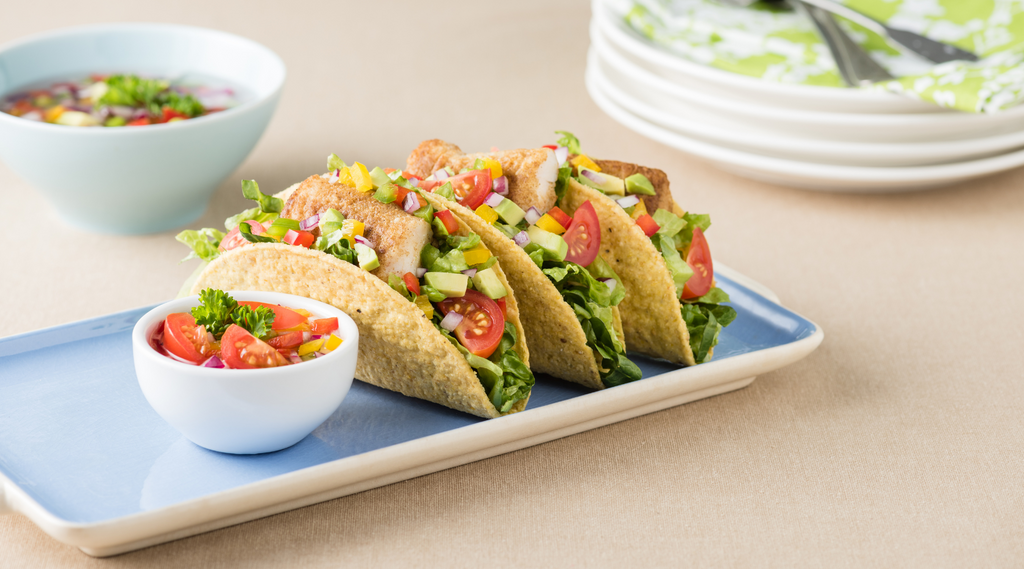 Easy Fish Tacos with Avocado Salsa