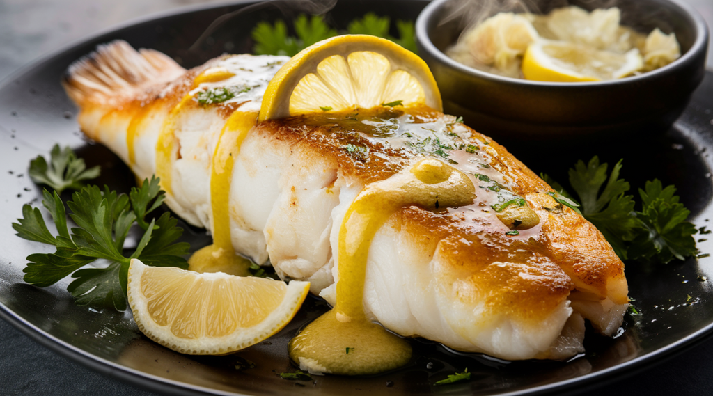 Lemon Garlic Butter Baked Cod