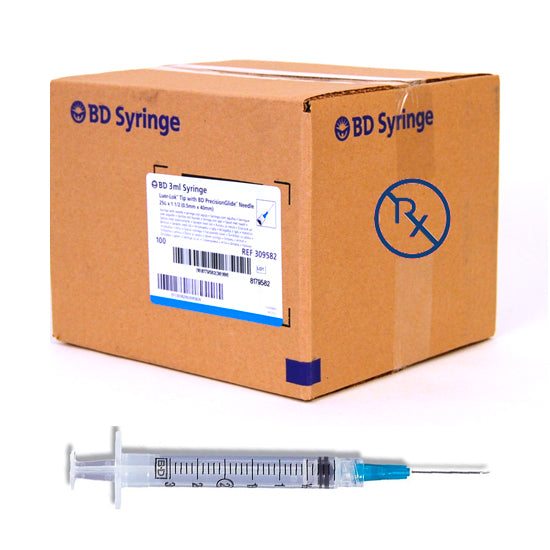 Luer-Lok Syringe with Detachable PrecisionGlide Needle 23g x 1, 3 ml