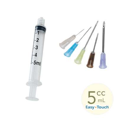 1mL, 30 Ga 4mm (5/32 Inch) Luer Lock Sterile Syringe Needle Combo (25p