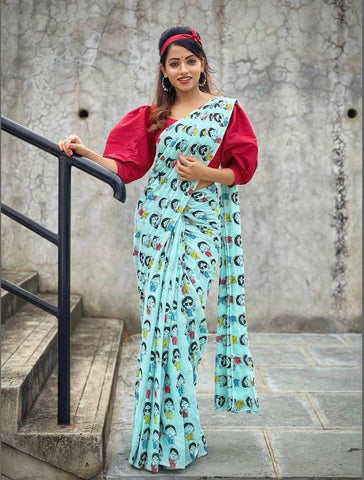 90s saree draping style