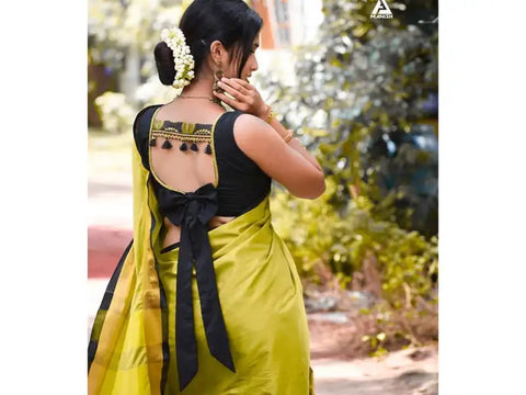 Saree Blouse Beauty on X: Backless saree beauty