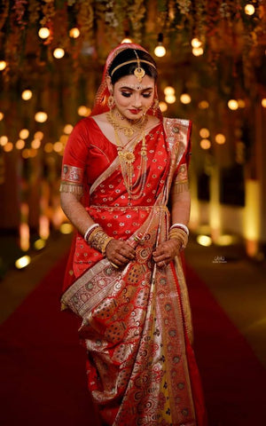 Buy Wedding Wear Purple Resham Work Net Saree Online From Surat Wholesale  Shop.
