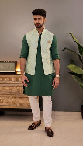 Nehru Jacket Paired with Trousers