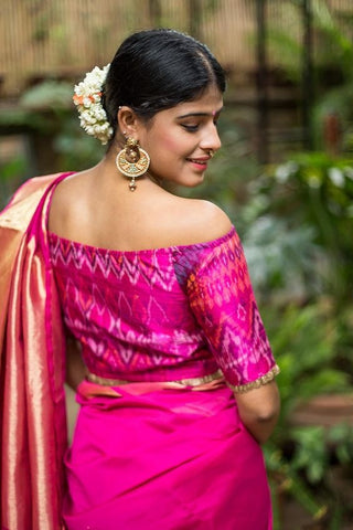 Off-Shoulder Saree Blouse