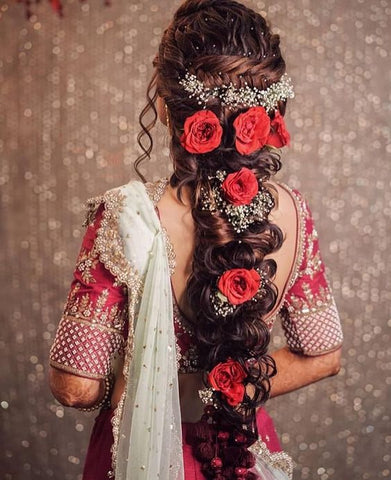 Bridal hairstyle indian wedding, Indian bridal fashion, Indian bridal  hairstyles