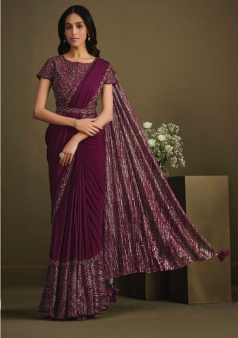 Saree Drape Style with Belt