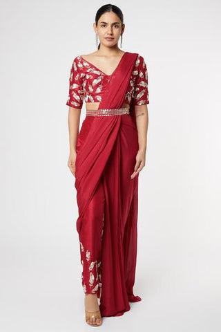 saree with pants