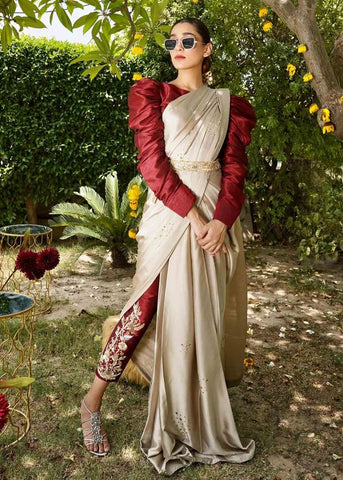 saree draping with pants