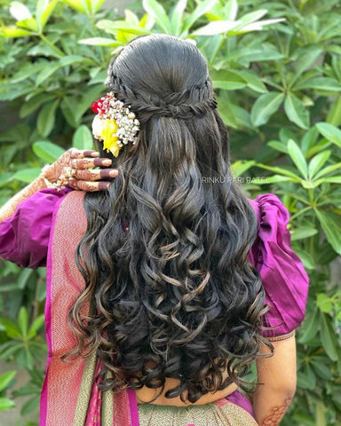 Indian wedding hairstyles for saree - YouTube