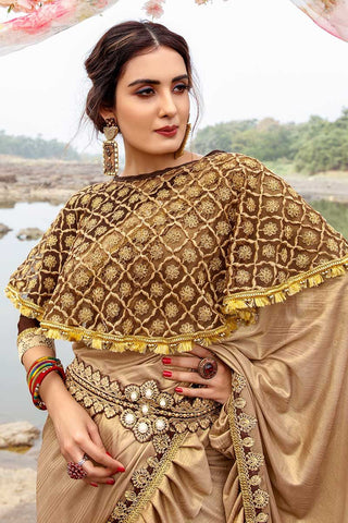 Cape Neck Saree Blouse