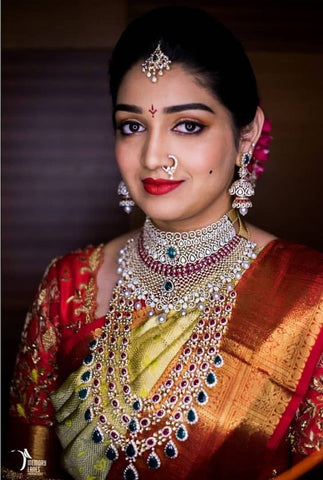 Captivating Red banarasi Saree Look For Weddings