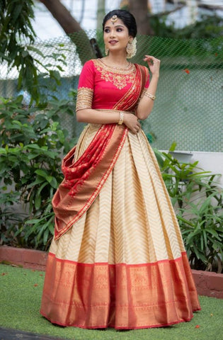 South Indian Half Saree Lehenga Designs Collection 2023