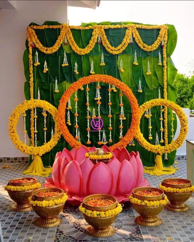 Lotus chair in Haldi Decorations