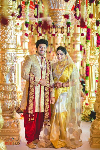 Tamil wedding groom attire