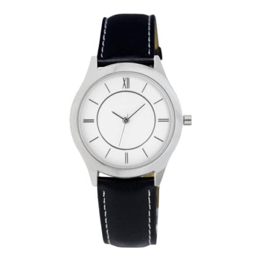 Elegant Black Classic Ladies' Timepiece with Personalization