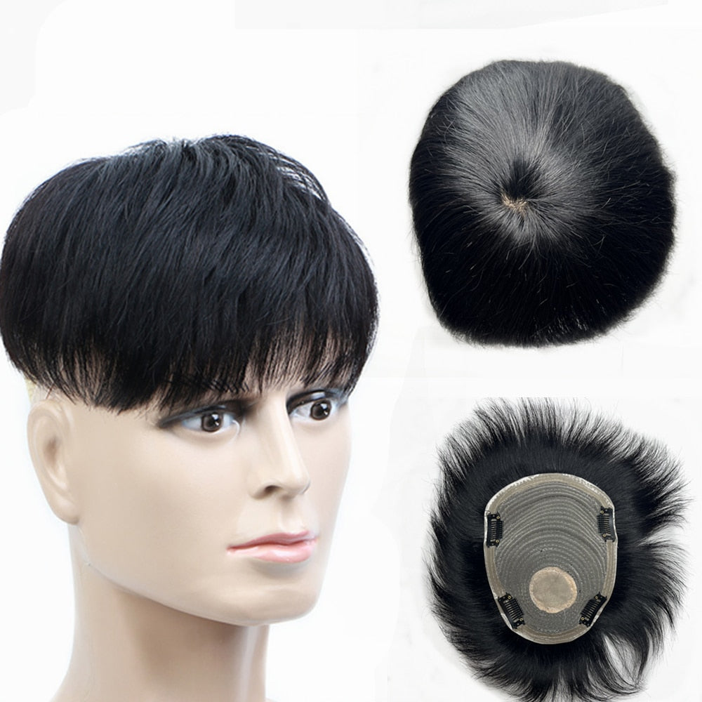 ConfidentLocks: Premium Human Hair Toupee for Men