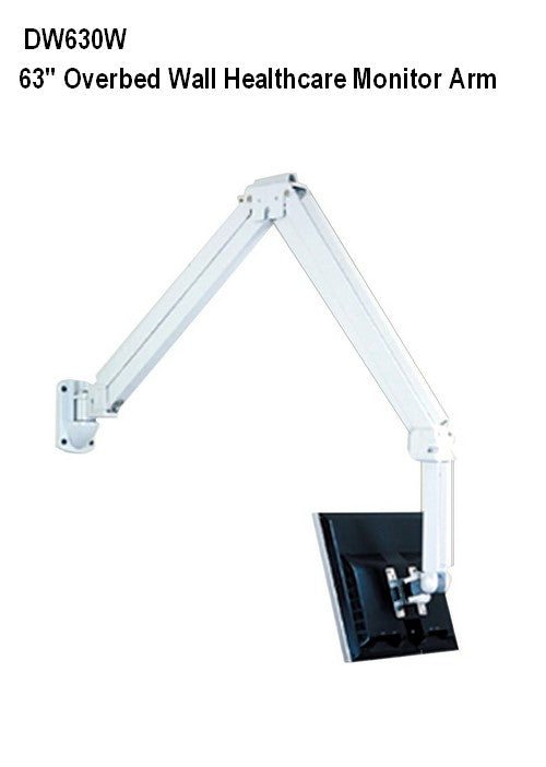 Hospital Over the Bed extra long 63" monitor arm