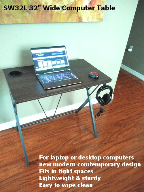 32 inch Small Computer Desk for Small Space, Modern Simple Style