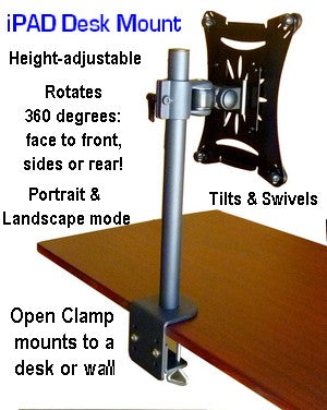 Mount an Ipad 1 or 2 to your CUZZI desk stand