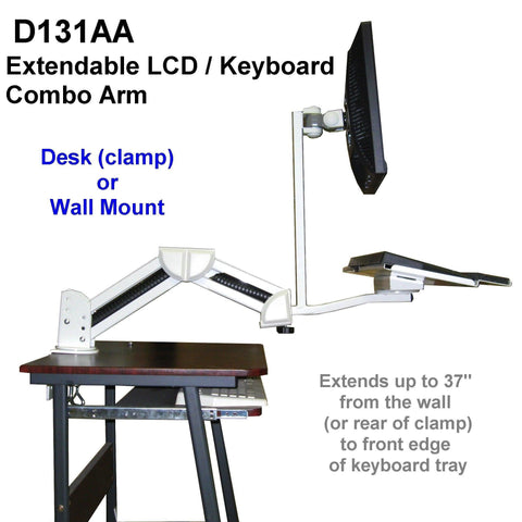 D131aa Articulated Monitor Keyboard Wall Or Table Arm