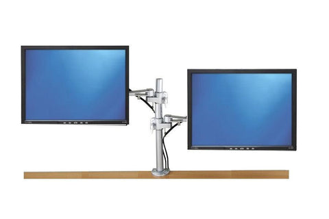 Dual LCD Monitor Desk Stand unique strong 2 bolt desk & table clamp