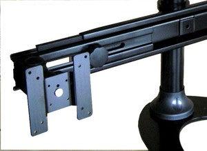 Monitor stand for 4 monitors with sliding brackets
