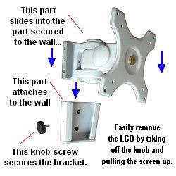 DW50 800 LCD Monitor Wall Mount Bracket Quick Release