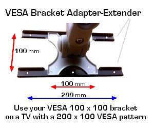 Aparte petróleo colisión D-AD200100 VESA Adapter Bracket from 100 x 100 to 200 x 100 – Oceanpointe  Distributors Corporation