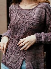 cabled pullover knitting pattern