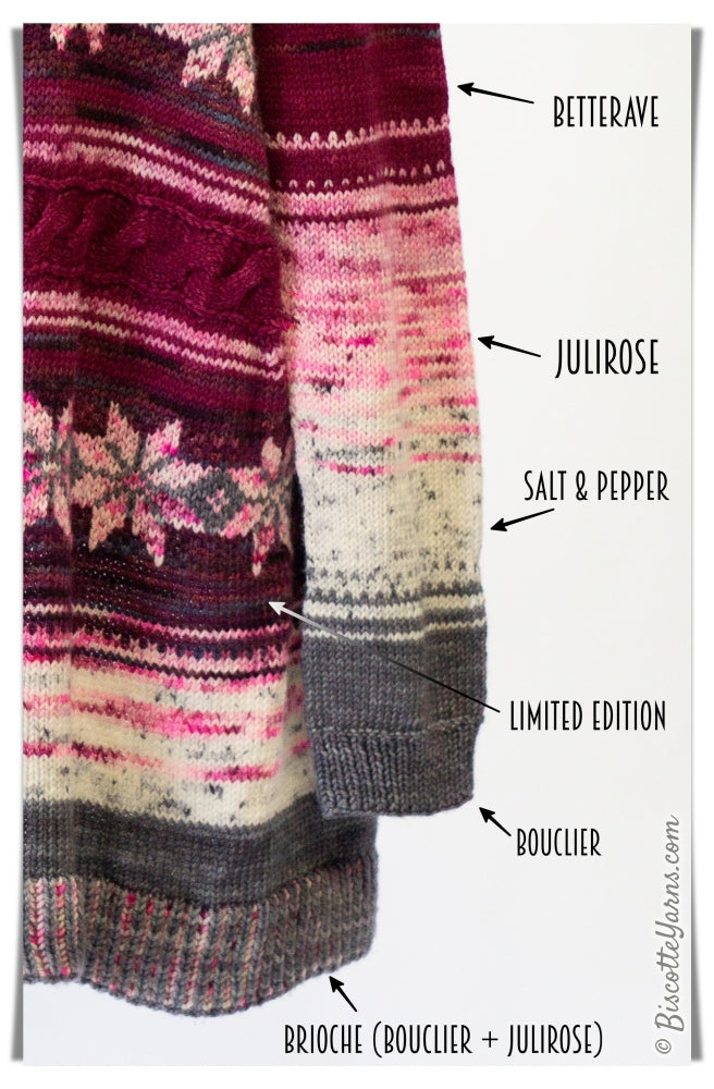 Vortex Cardigan Pattern colors