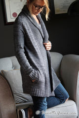 Pure Comfort cardigan knitting pattern