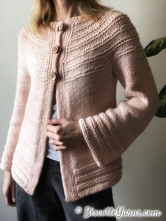 Really Ridgy Cardigan - Free Pattern – Biscotte Yarns