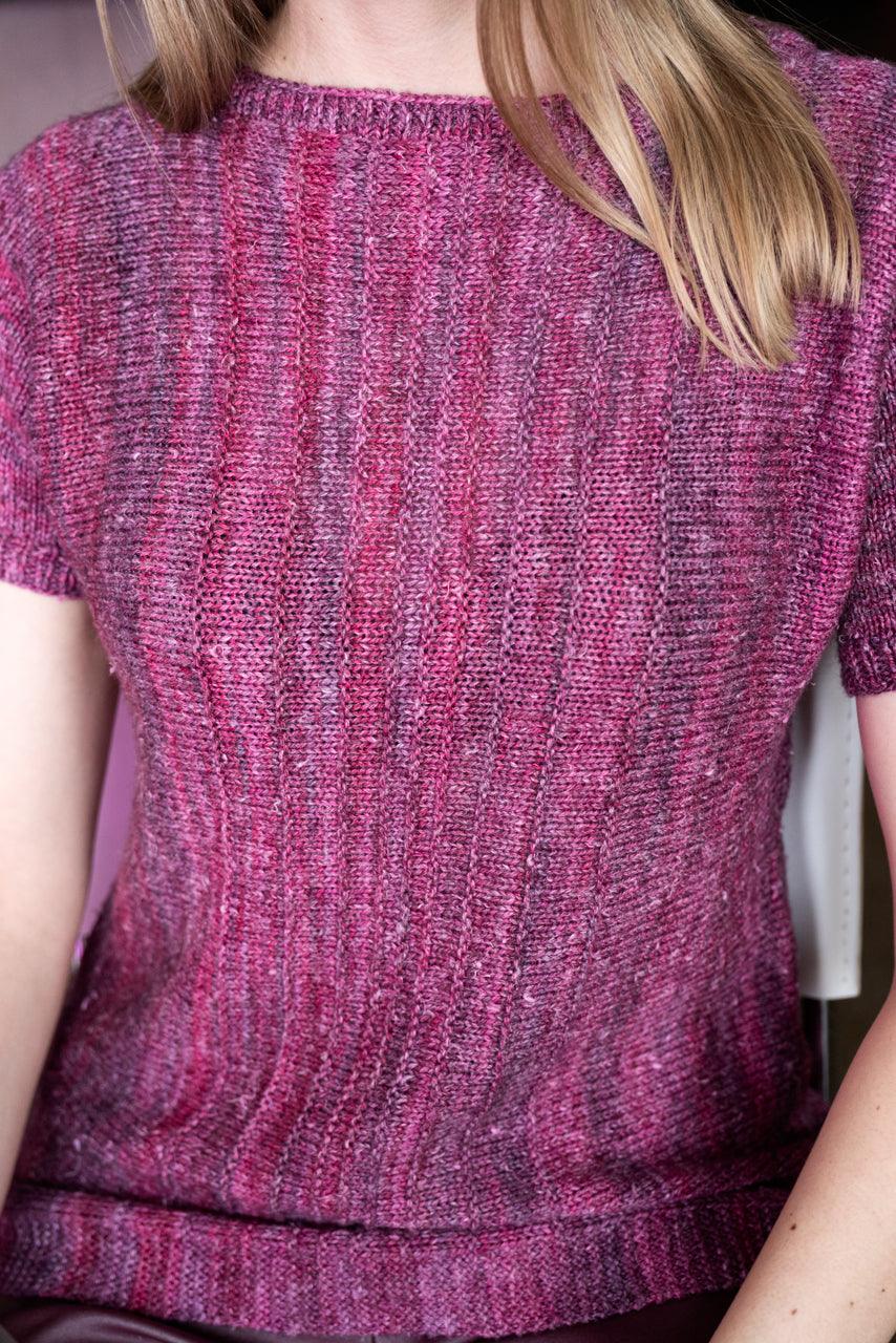 Vertiligne | Pullover short sleeves - Free knitting pattern – Biscotte ...