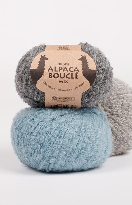 65% Wool 35% Alpaca Yarn, Drops Flora, 1 or Superfine, Fingering Weight, 4  ply, 1.8 oz 230 Yards per Ball (03 Light Grey)