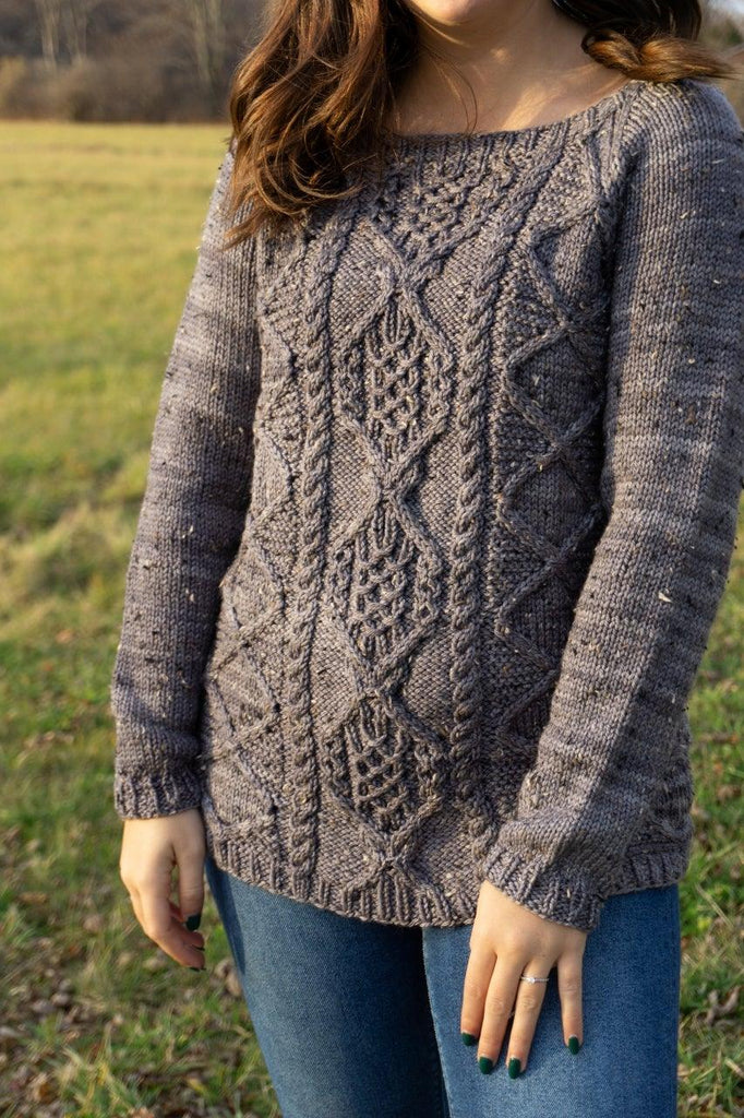 Fallen Leaves free yoke sweater pattern – Biscotte Yarns