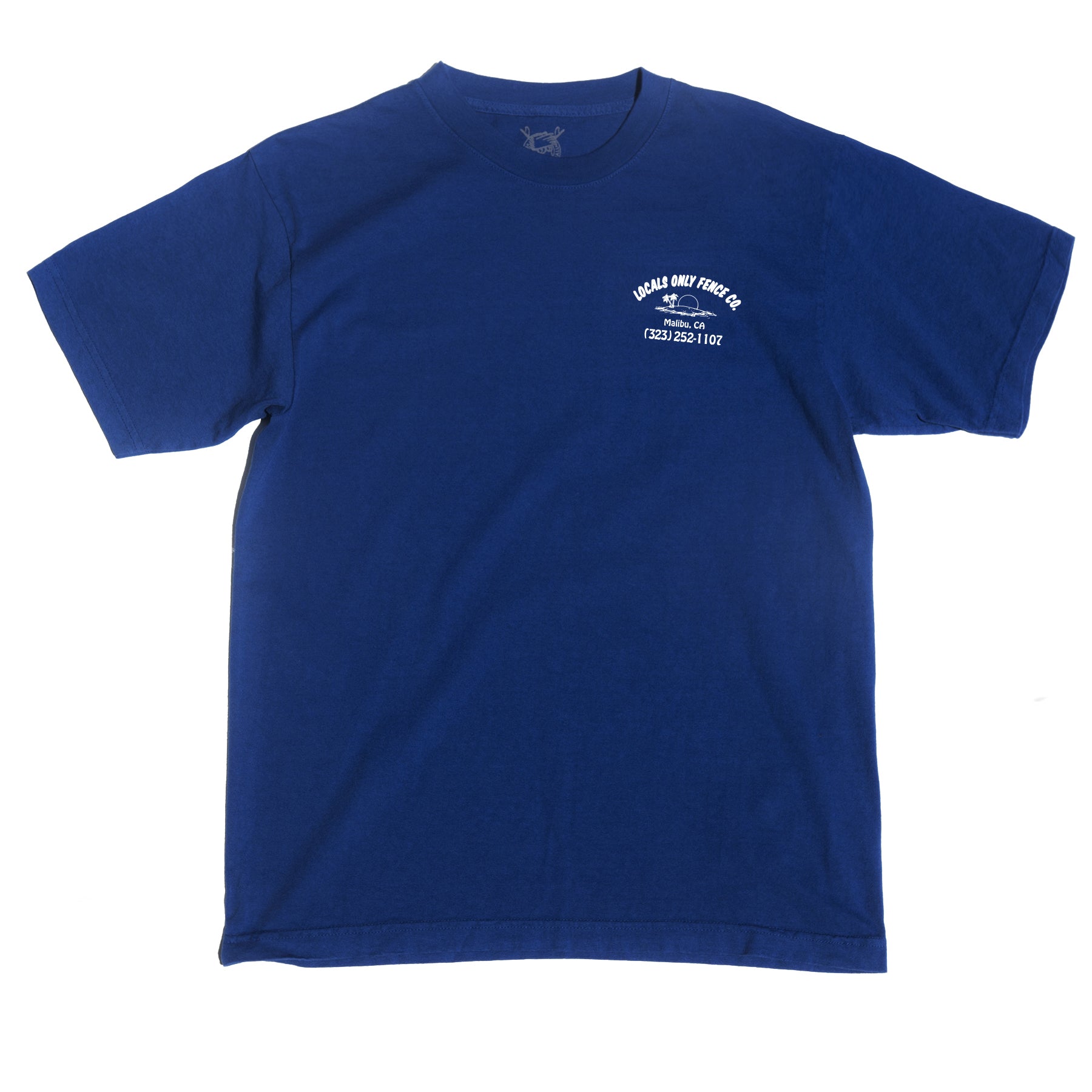 LOCALS ONLY FENCE CO. TEE OVERDYED LAPIS BLUE
