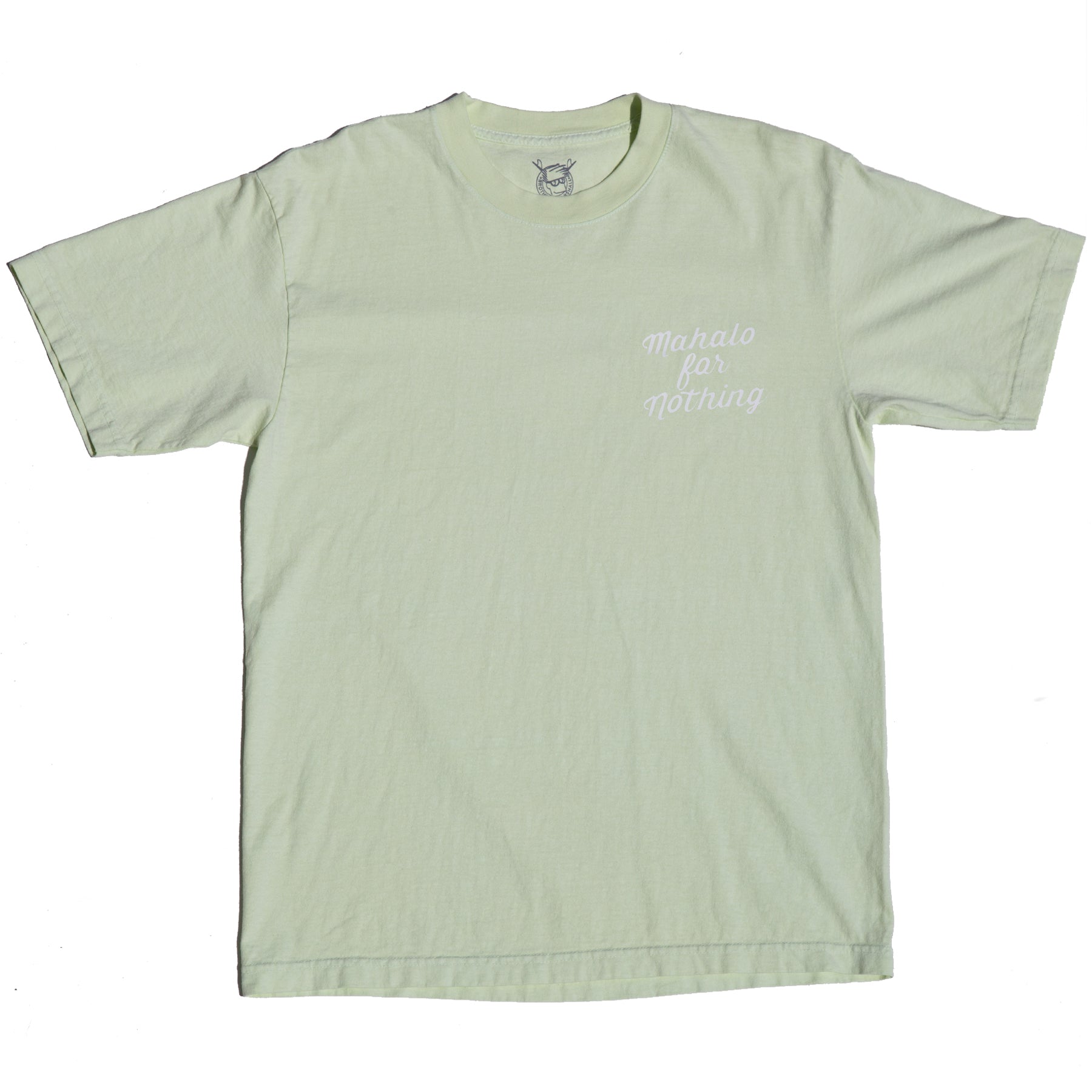 MAHALO FOR NOTHING TEE OVERDYED KEY BUMP LIME