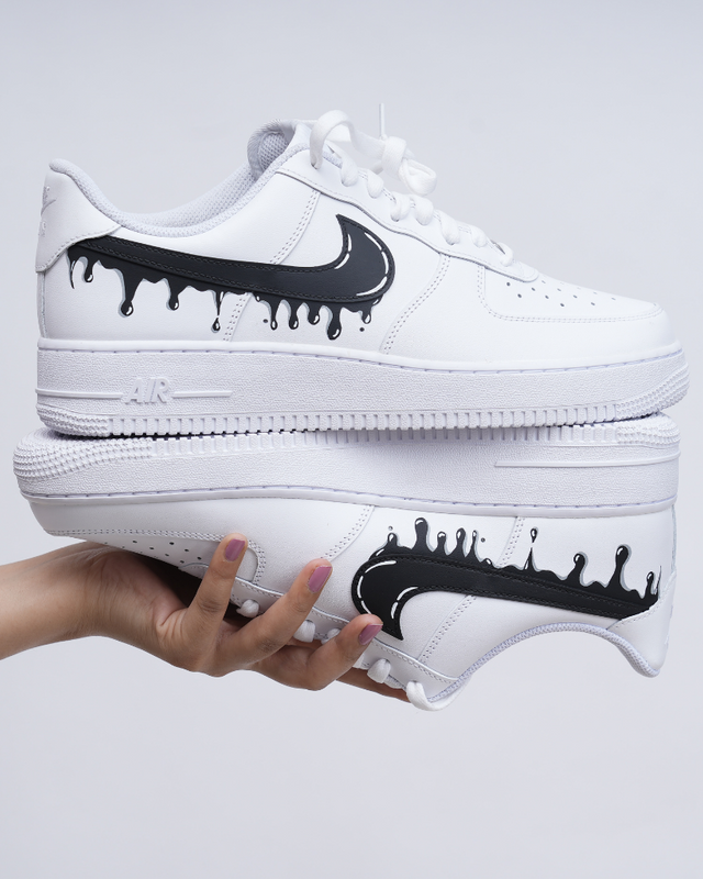 Picture of BLACK DRIP SWOOSH AF1