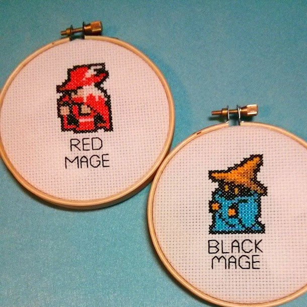 Craftypodes- Final Fantasy Inspired Hoop Art