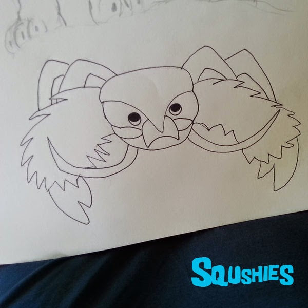 yeti crab doodle