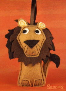 felt lion ornament