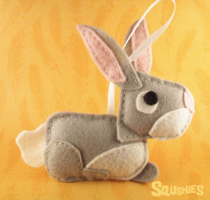 felt animal rabbit ornament