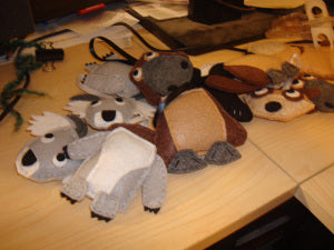 squshies felt animal peices