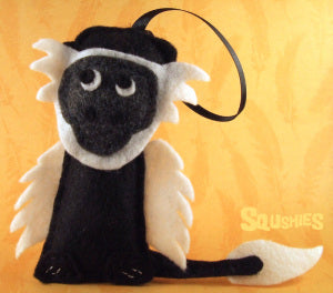 felt monkey ornament