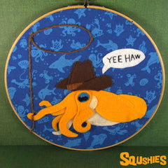 Cowgirl Cuttlefish - Hoop Art