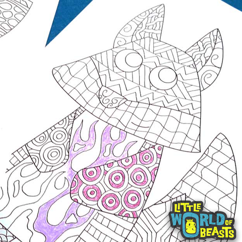 Woodland Animals 4 Pattern Coloring Pages Download Little World Of Beasts